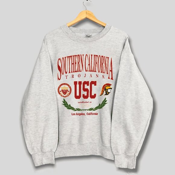 Tops - Vintage USC Trojans Sweatshirt, 90s University of Southern California Shirt Tee
